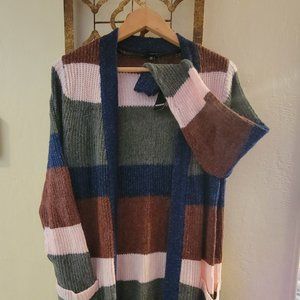 Torrid Multi Striped Sweater Duster sz 10 / 00